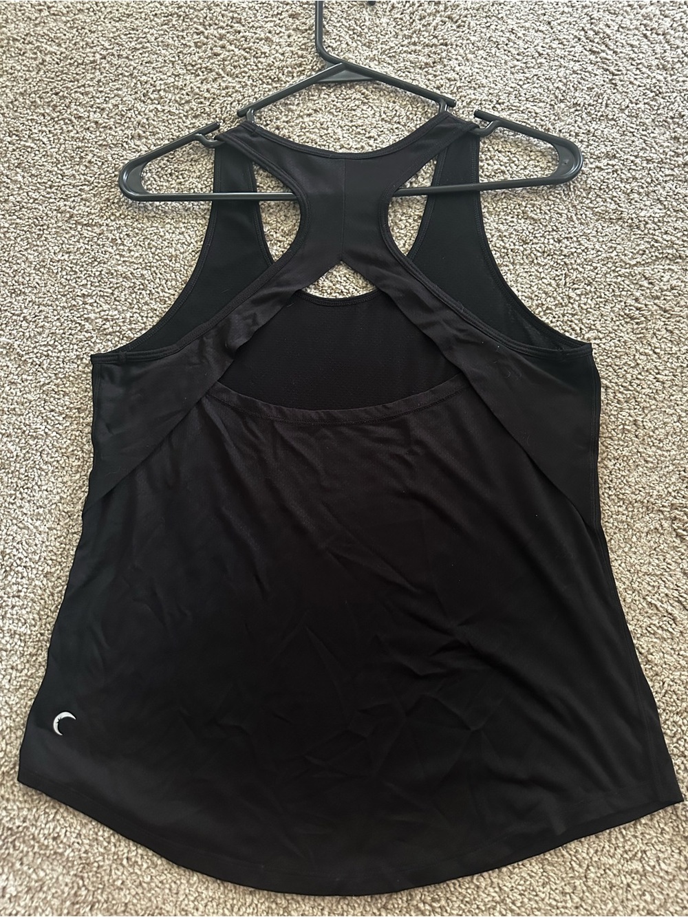 Zyia Active Black Racerback Performance Tank with Mesh Back- size small